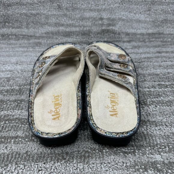 Alegria Dinah Leather Slip On Sandals with Strap Detail Size 8 EU 39 - Picture 4 of 7